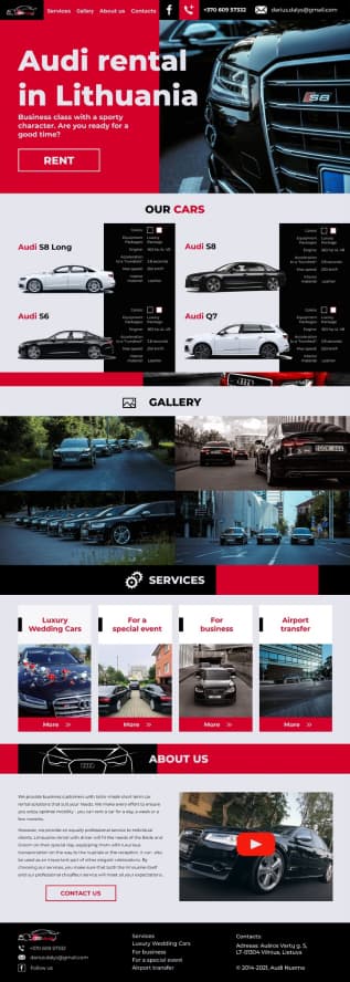 website design for automobile company