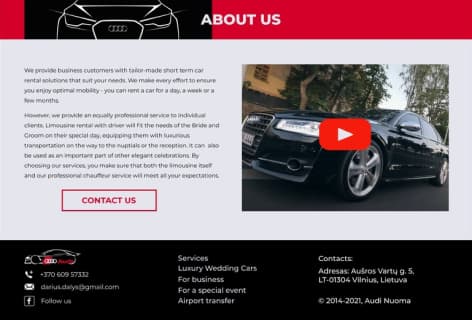 website design for automobile company