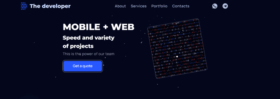 Turnkey landing page Thedeveloper