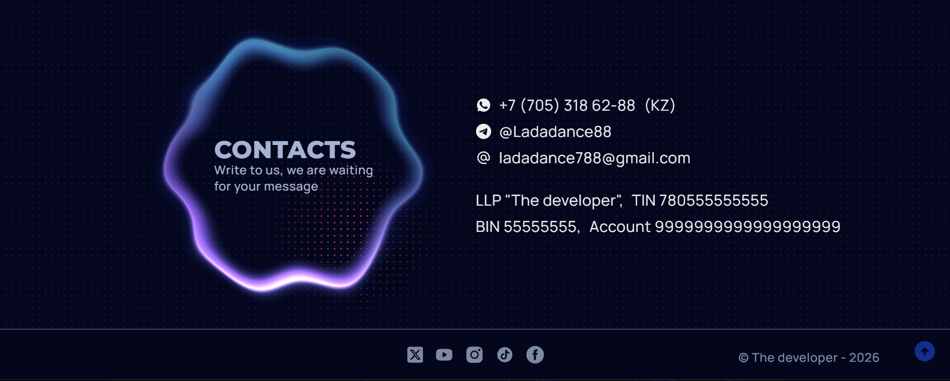 Turnkey landing page Thedeveloper